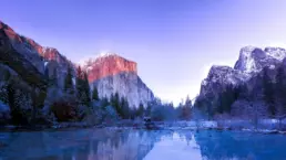 A landscape scene from Yosemite Park in Winter - header image from the graphic design blog by nstudio