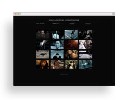 screenshot of the homepage of the michael coulter website, showing a live grid of his experience - a portfolio website designed by nstudio