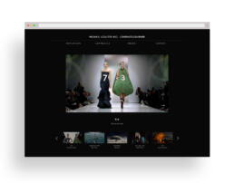 screenshot of the michael coulter website, showing a commercial piece - a portfolio website designed by nstudio