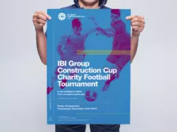 poster design for a football tournament