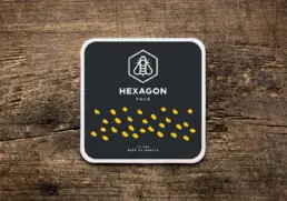 hexagon brew co. coaster