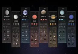 entire set of solar system infographics