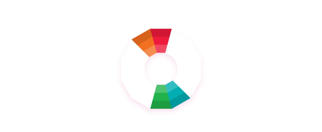 colour wheel graphic showing double complementary colours