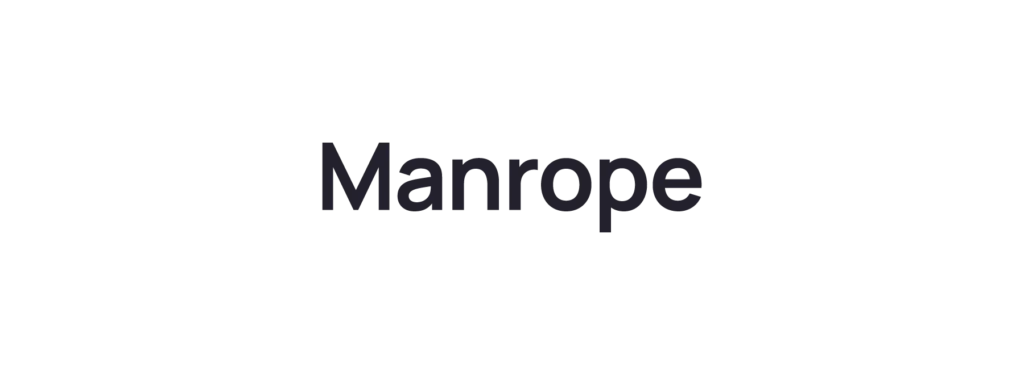 Manrope set on a light orange background