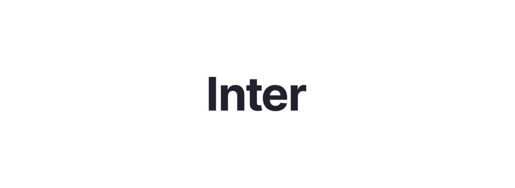 Inter set on a light orange background