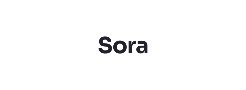 Sora set on a light orange background