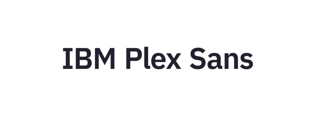 IBM Plex Sans set on a light orange background