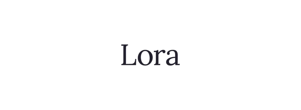 Lora set on a light orange background