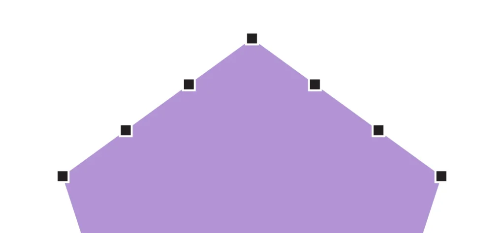 close up of the pentagon showing added divisions