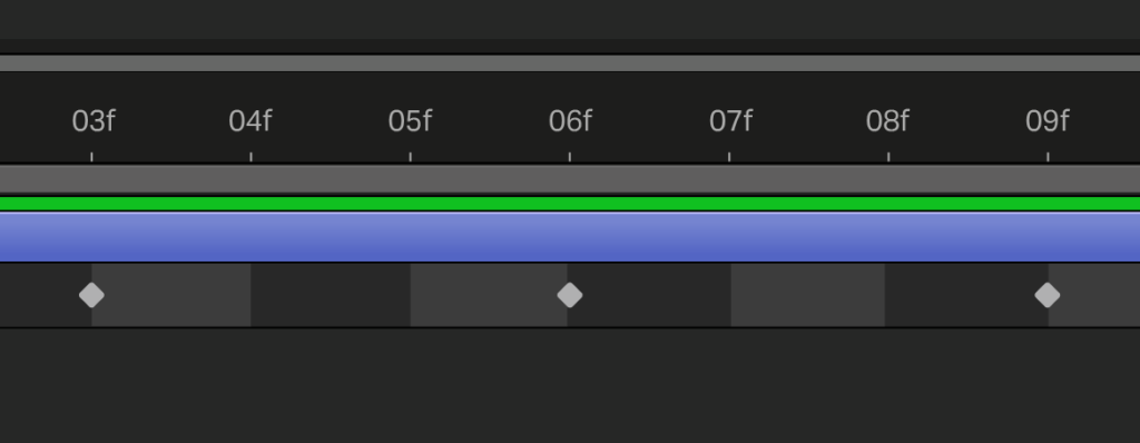 after effects ui detail illustration of the timeline showing example keyframes