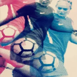 close up of print halftone