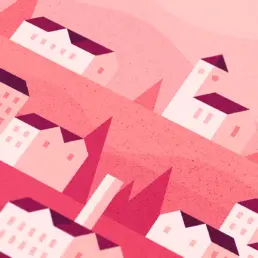 close up of geometric illustration