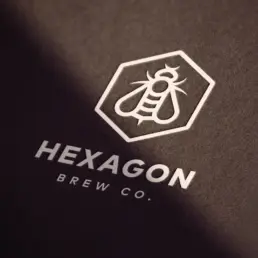 close up of hexagon logo
