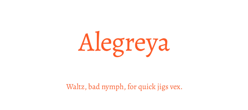 alegreya free font