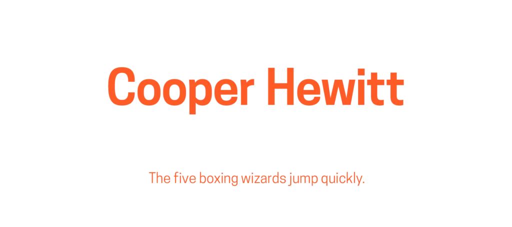 cooper hewitt free font