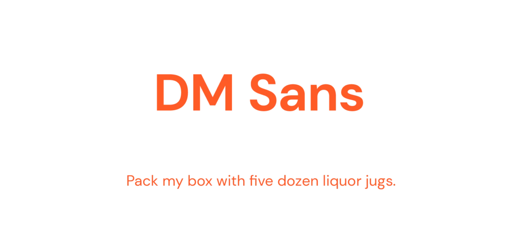 dm sans free font