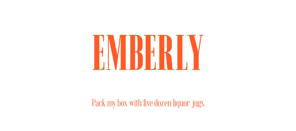 emberly free font