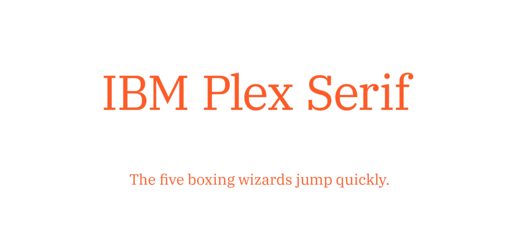 ibm plex serif free font