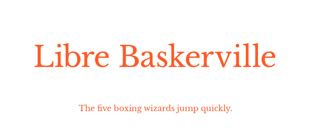 libre baskerville free font