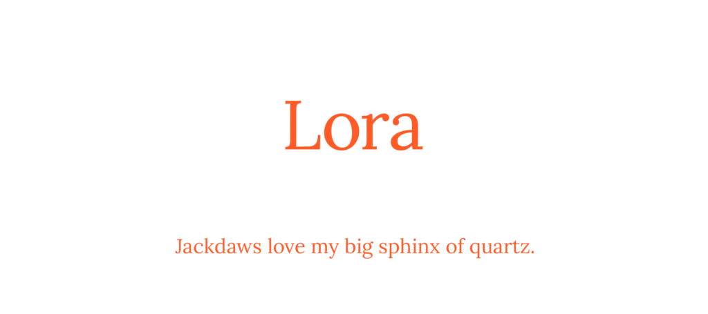 lora free font