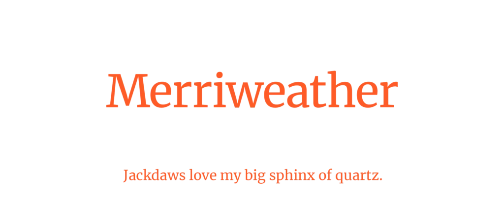 merriweather free font