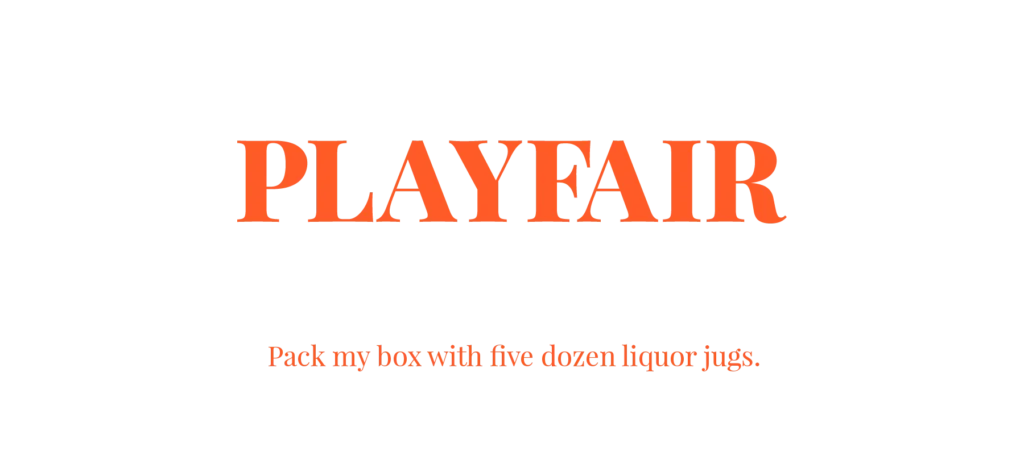 playfair free font