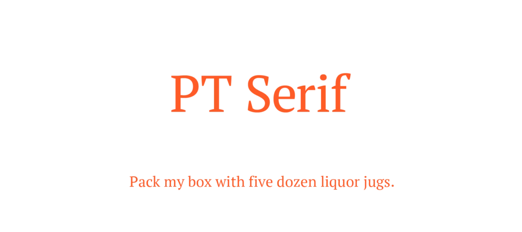 pt serif free font