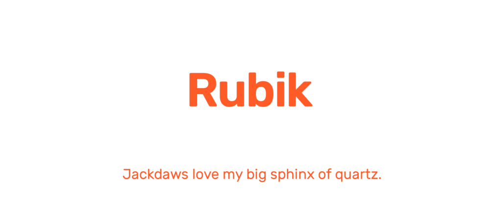 rubik free font