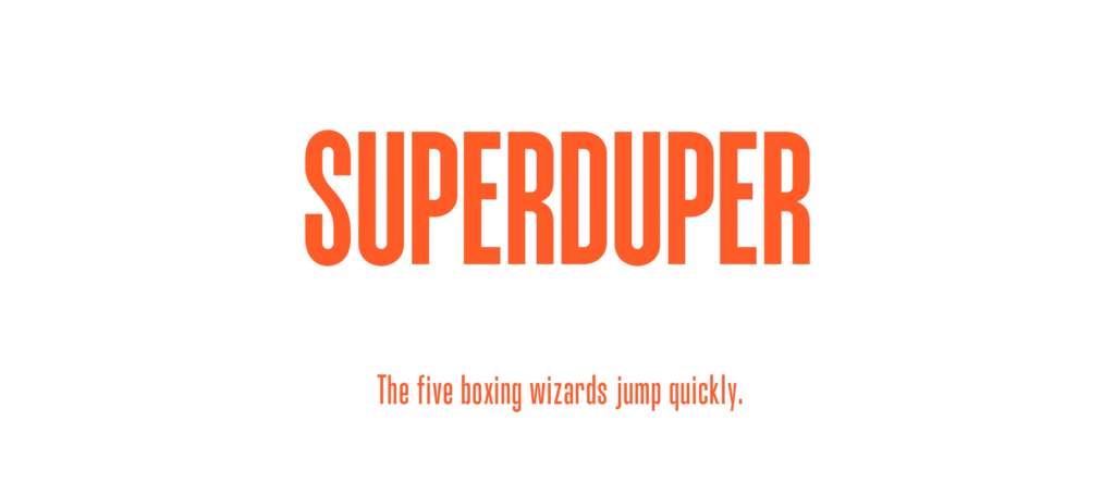 superduper free font
