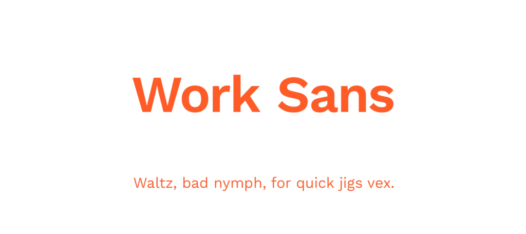 work sans free font